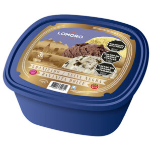 Balde de 3L - LOMORO Granizado - Selva Negra - Bananita Dolce