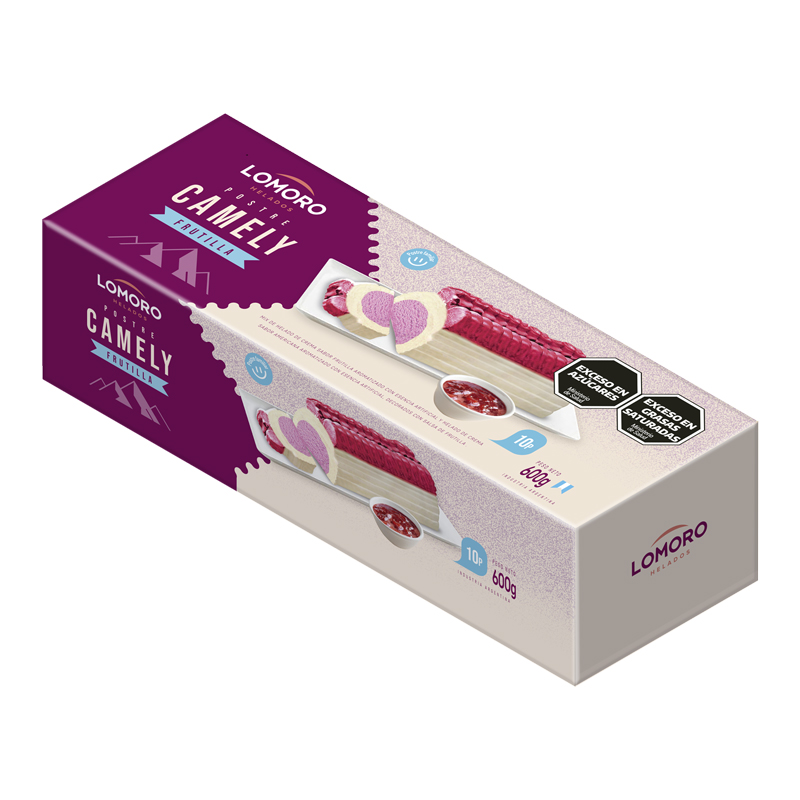Postre Camely Americana y Frutilla 600g